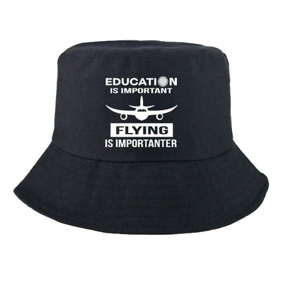 Flying is Importanter Summer aviation embroidery on breathable cotton summer hat.