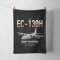 Thumbnail for EC-130H Compass Call design on black towel