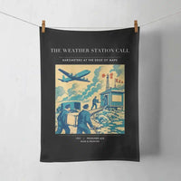 Thumbnail for VINTAGE G4288 - The Weather Station Call - Designed Towels design on black