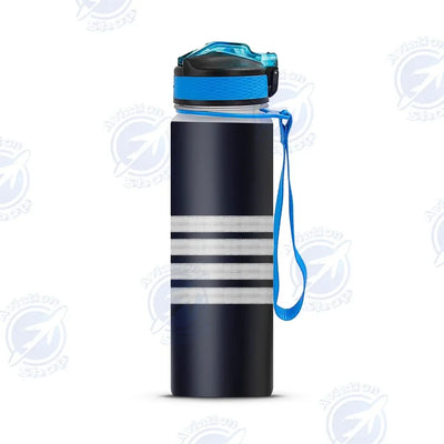 Pilot Epaulettes (Silver) 4 Lines Sports aviation design on sport kettle, insulated bottle with sport spout.