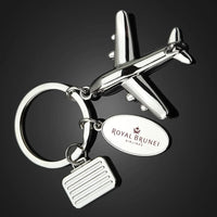 Thumbnail for Royal Brunei Airlines Suitcase aviation suitcase-shape key chain, durable metal alloy.