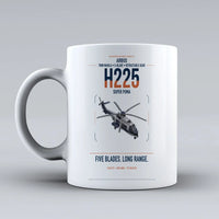 Thumbnail for Airbus H225 design on white ceramic mug, double-side print
