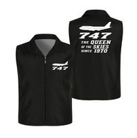 Thumbnail for Boeing 747 - Queen of the Skies (2) Thin Style aviation design printed on lightweight shell with sleeveless design thin vest.