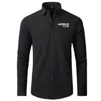 Thumbnail for Airbus A330 & Text aviation design printed on soft cotton long-sleeve 2D shirt.