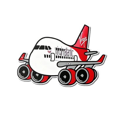 Virgin Atlantic Boeing 747 aviation design airplane sticker in weather-resistant vinyl.