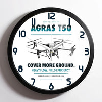 Thumbnail for DJI Agras T50 design on white framed wall clock