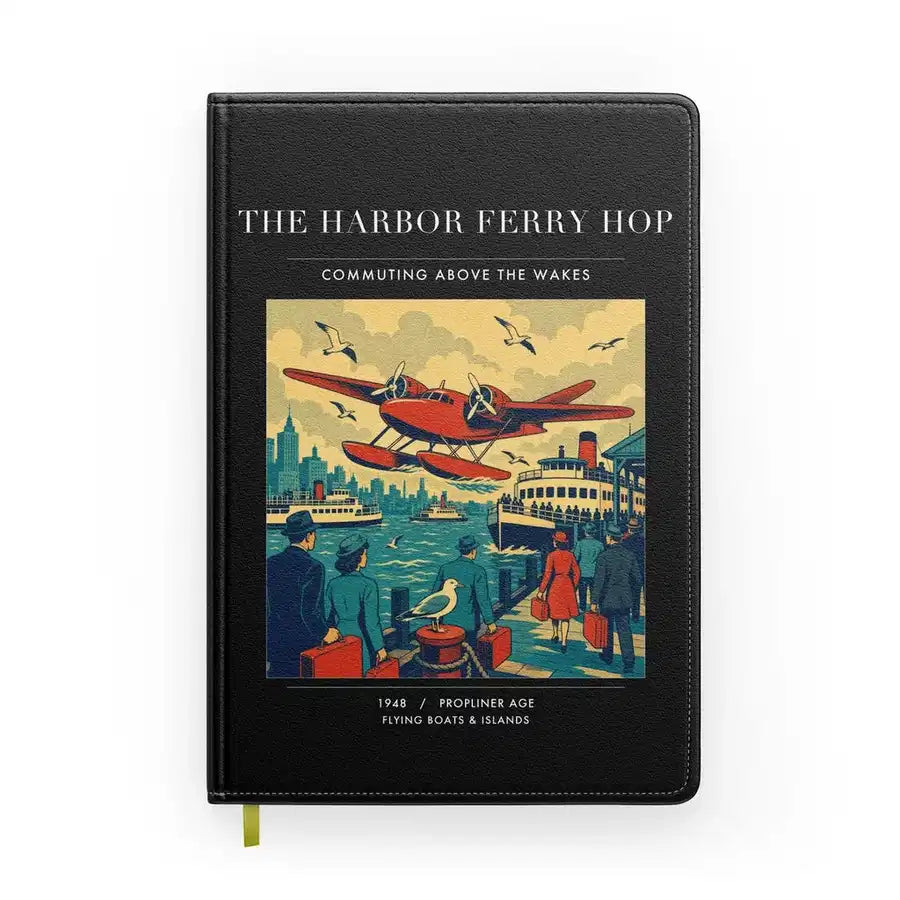 VINTAGE G4361 - The Harbor Ferry Hop - Designed Notebooks design on black