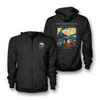 Thumbnail for VINTAGE G4485 - The Railhead Transfer - Premium Zipped Hoodie design on black