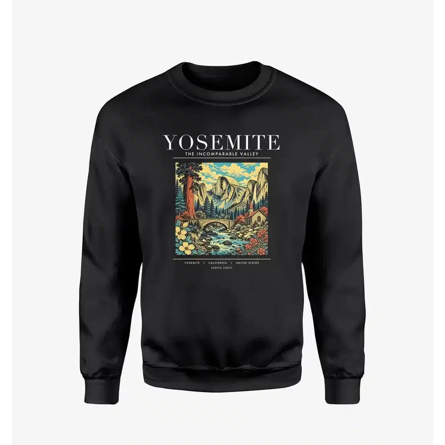 YOSEMITE - Poster - Sweatshirt - Black