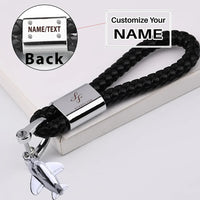 Thumbnail for StarFlyer Airlines aviation design on premium leather car leather car key chain.
