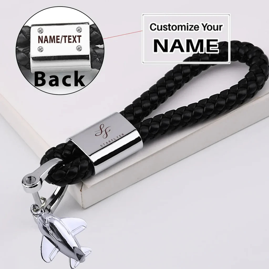 StarFlyer Airlines aviation design on premium leather car leather car key chain.