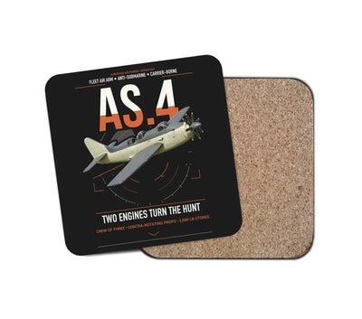 Fairey Gannet AS.4 design on black 1 piece coaster