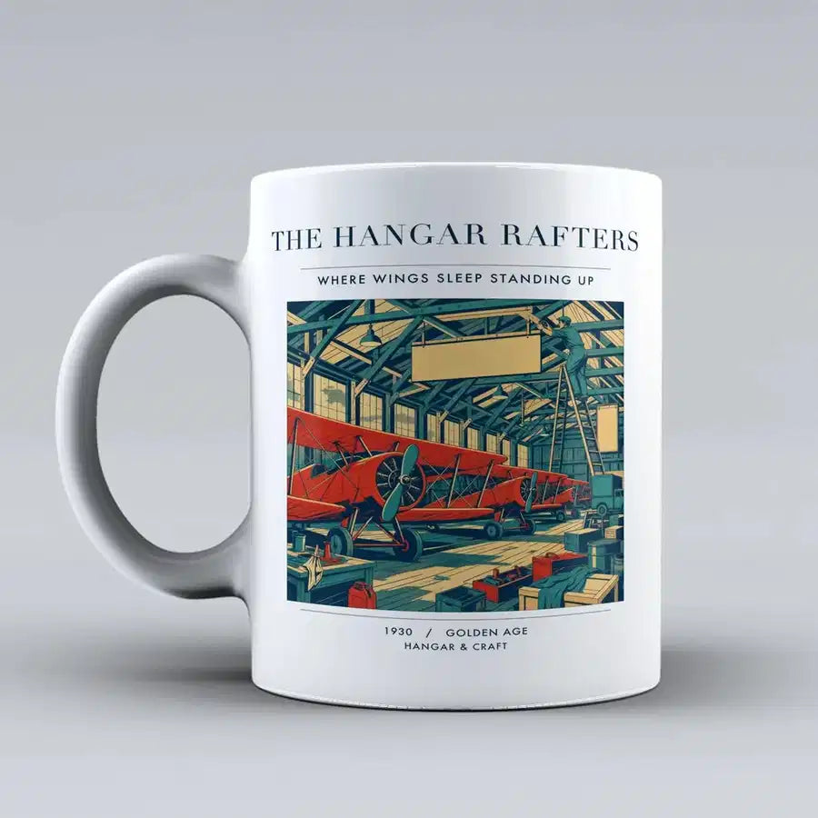 VINTAGE G4166 - The Hangar Rafters - Ceramic Mug design on white