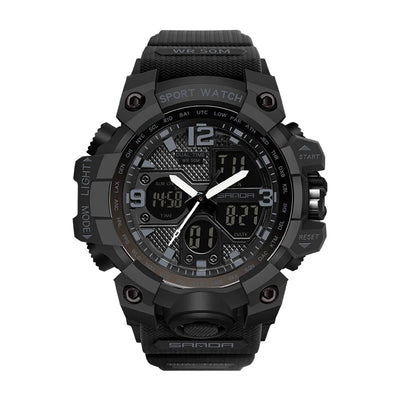 Side view of New Waterproof Shock Sports Military Quartz Watch For Male Digital Wristwatch aviation shock-resistant pilot wat.