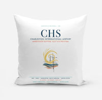 Thumbnail for Charleston International Airport (CHS) design on white pillow