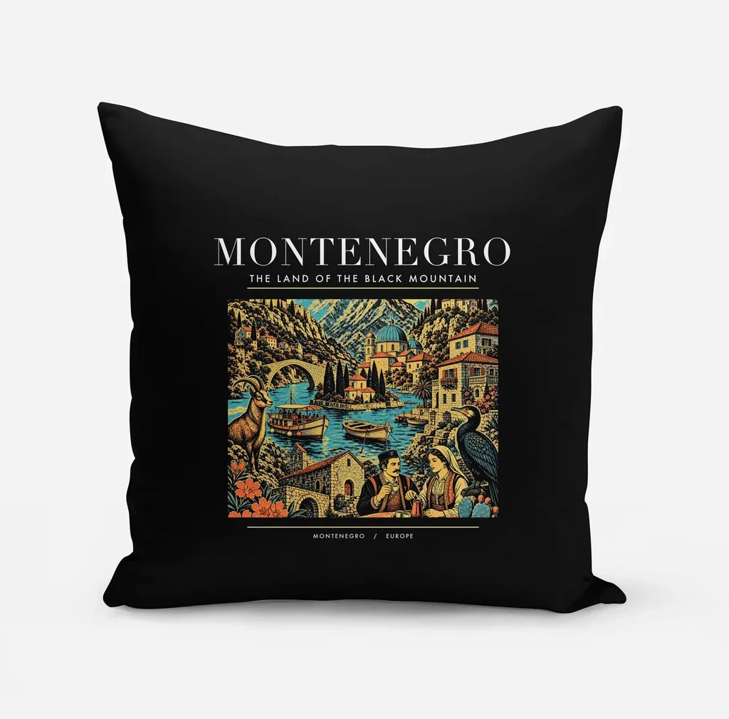 MONTENEGRO - Poster - Pillow - Black