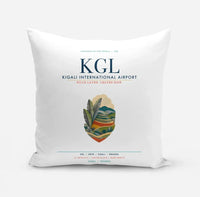 Thumbnail for Kigali International Airport (KGL) design on white pillow