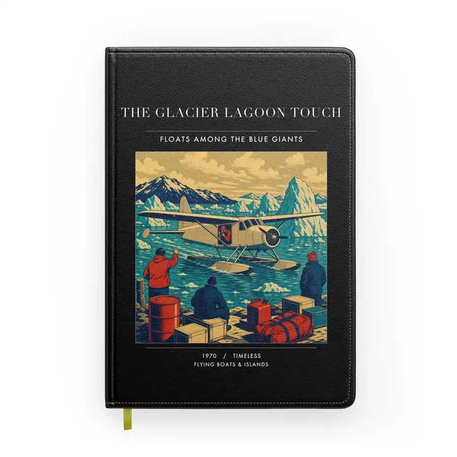VINTAGE G4349 - The Glacier Lagoon Touch - Designed Notebooks design on black