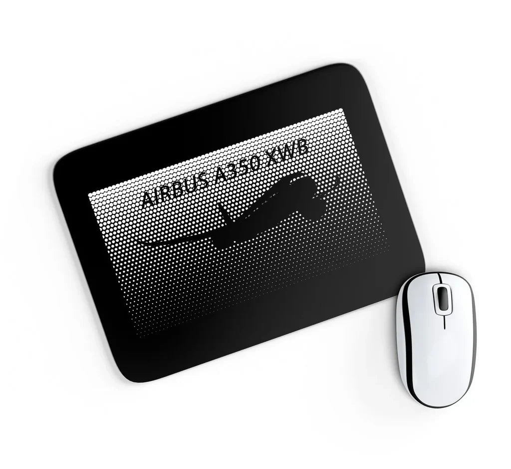 Airbus A350XWB & Dots aviation design on neoprene with anti-slip base mouse pad.