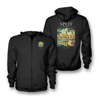 Thumbnail for SPLIT - Poster - Zipped Hoodie - Black