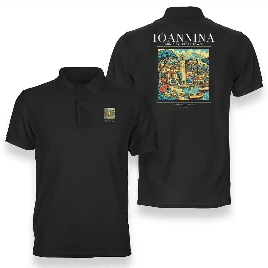 IOANNINA - Poster - Double-Side Polo - Black