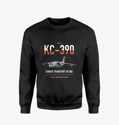 Embraer KC-390 Millennium design on black sweatshirt