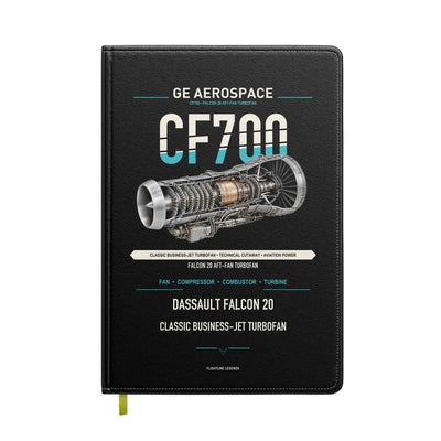 CF700 design on black notebook