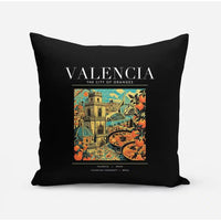 Thumbnail for VALENCIA - Poster - Pillow - Black
