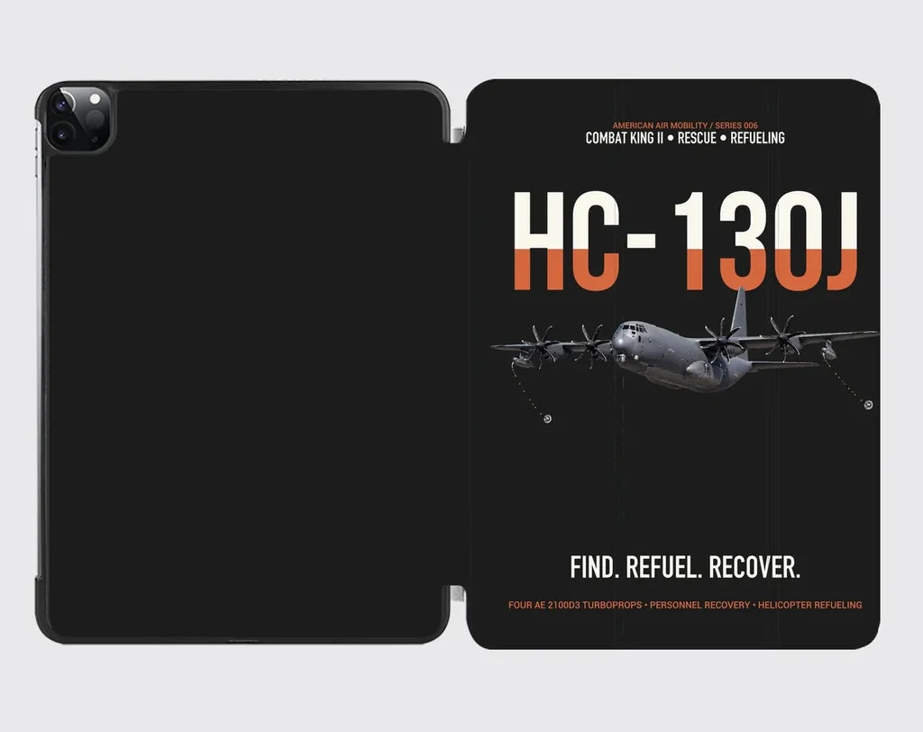 HC-130J COMBAT KING II design on black ipad tablet case
