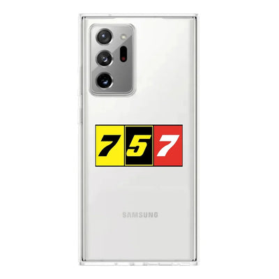 Flat Colourful 757 Transparent Silicone Samsung S & Note aviation design on transparent Samsung Galaxy S/Note case for samsung.