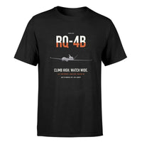 Thumbnail for RQ-4B Global Hawk design on black double-side t-shirt, single-side print