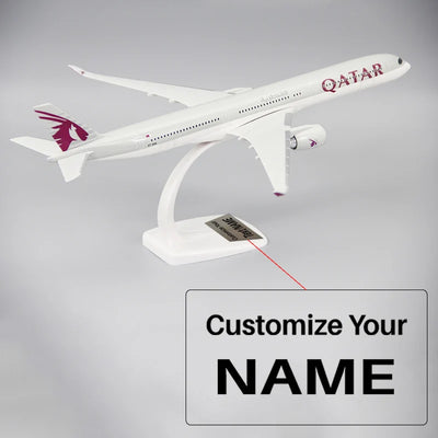Side view of QATAR Airbus A350-1000 Airplane Model(1/200 Scale) aviation special-edition big-scale model aircraft in diecast.