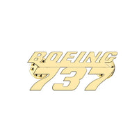 Thumbnail for Boeing 737 & Text aviation hollow pin in polished alloy.
