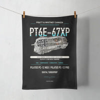 Thumbnail for PT6E-67XP design on black towel