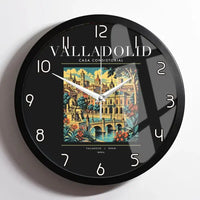 Thumbnail for VALLADOLID - Poster - Wall Clock Framed - Black