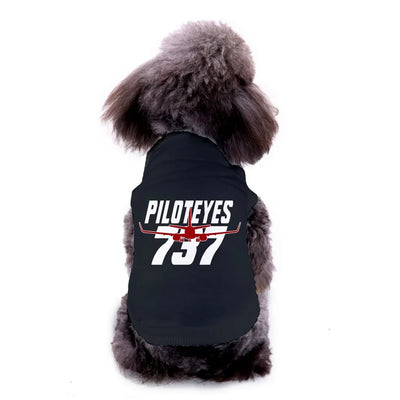 Pet vest with Amazing Piloteyes737 Dog Pet aviation design, quilted insulated panel.