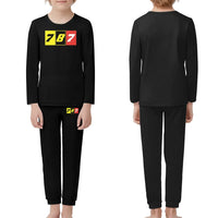Thumbnail for Flat Colourful 787 children pajamas - Black
