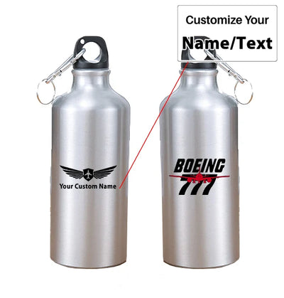 Amazing Boeing 777 aviation design on thermos, vacuum-insulated.
