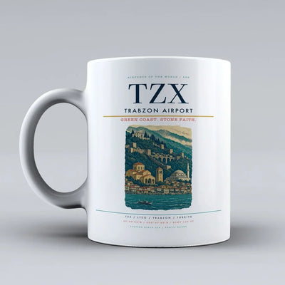 Airport TZX Mug design on white trabzon