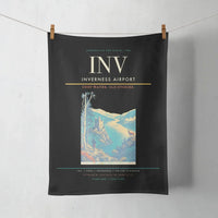 Thumbnail for Inverness Airport (INV) design on black towel