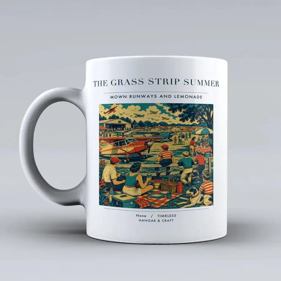 VINTAGE G4142 - The Grass Strip Summer - Ceramic Mug design on white