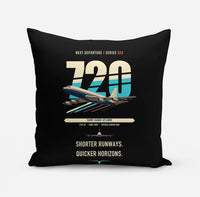 Thumbnail for Boeing 720B design on black pillow