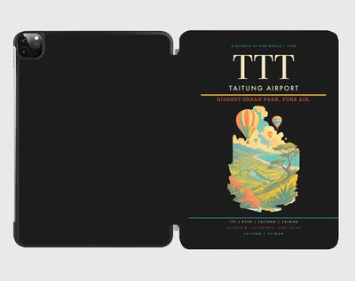 Taitung Airport (TTT) design on black ipad tablet case