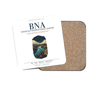 Thumbnail for Nashville International Airport (BNA) design on white 1 piece coaster