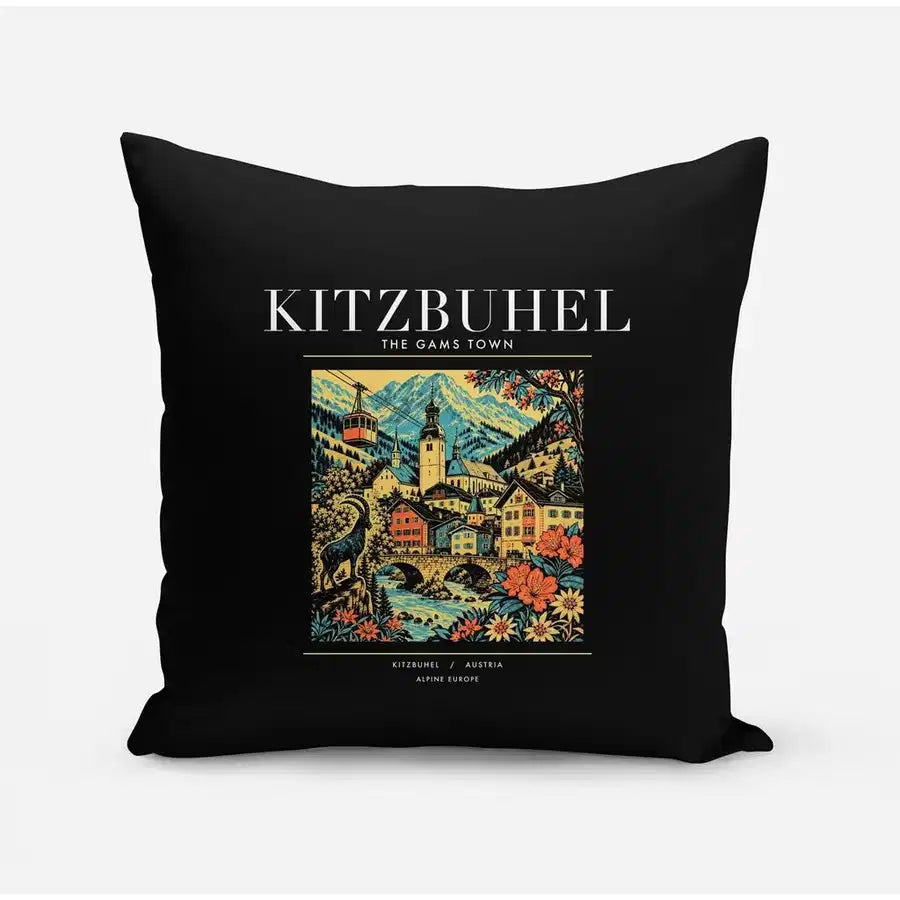 KITZBUHEL - Poster - Pillow - Black