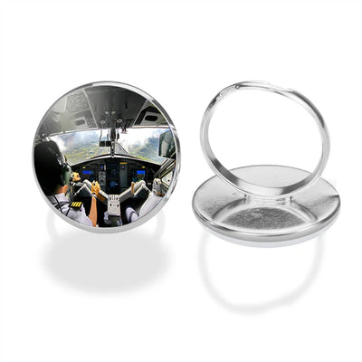 Fantastic Cockpit Shot aviation ring in stainless steel.