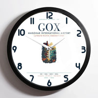 Thumbnail for Manohar International Airport Mopa (GOX) design on white framed wall clock