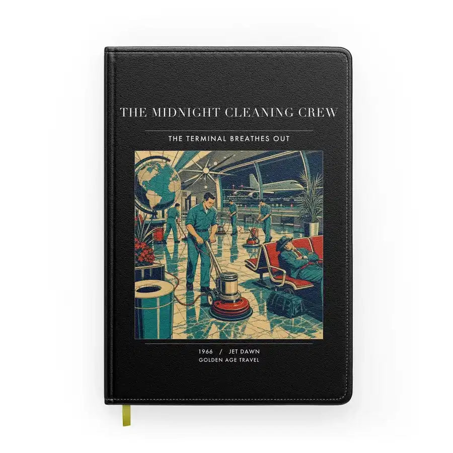 VINTAGE G4378 - The Midnight Cleaning Crew - Designed Notebooks design on black