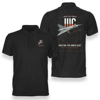 Thumbnail for Dassault Mirage IIIC design on black double-side polo t-shirt, double-side print