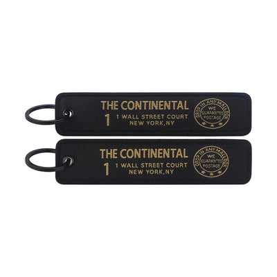 John Wick aviation fashion key chain in polished metal.